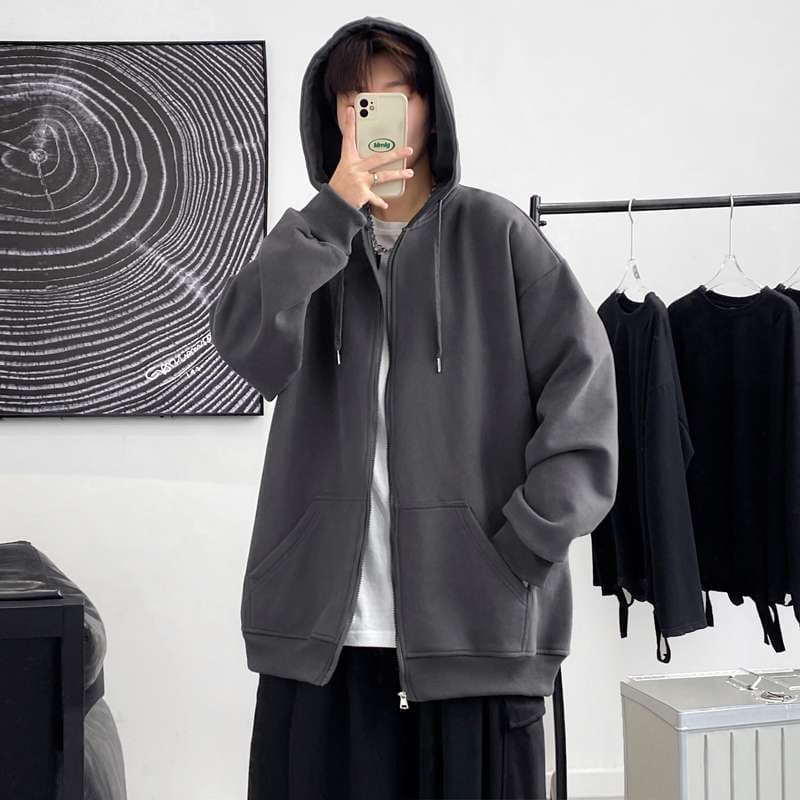 レディース スウェット オーバーサイズ ジップアップパーカー