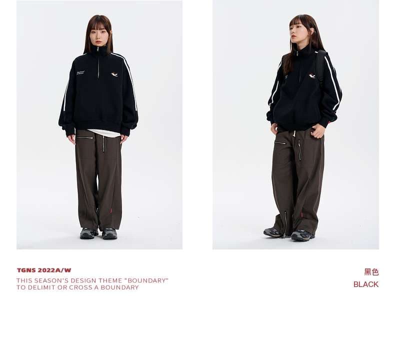 レディース TGNSハーフジップスポーツスウェット