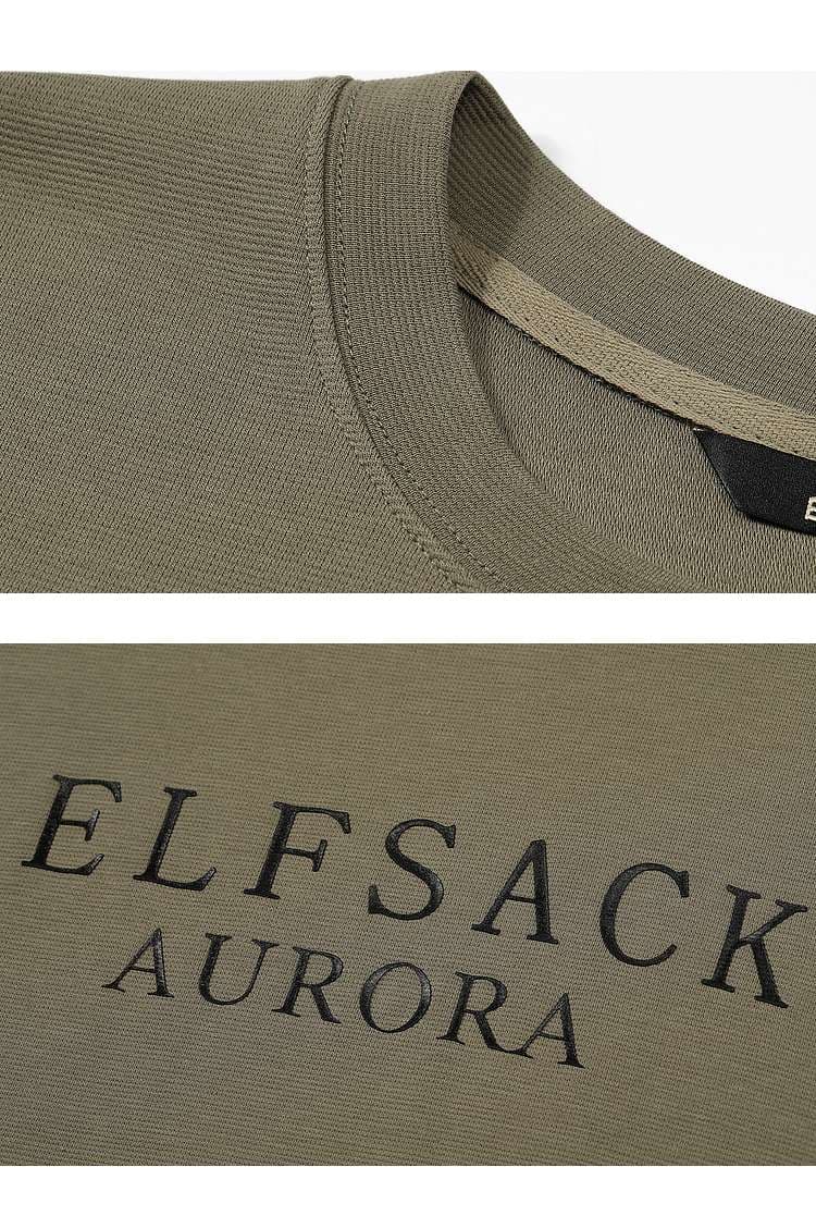 レディース スウェット ELFSACKロゴ入りカジュアルTシャツワンピース