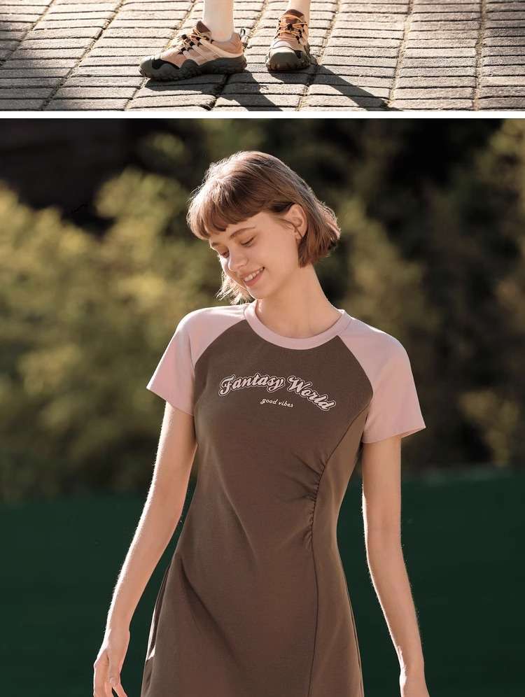 レディース スウェット ファンタジーワールド ラグランTシャツワンピース