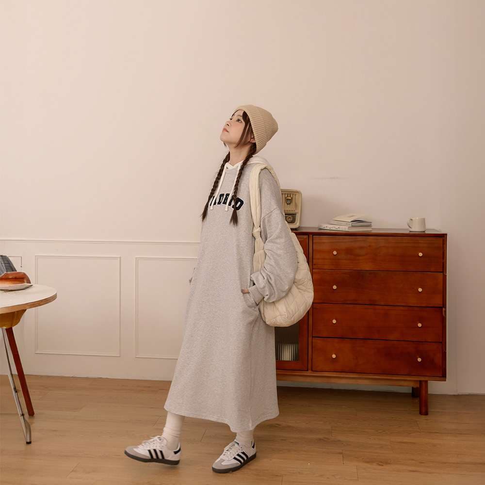 レディース マドリードロゴオーバーサイズスウェットワンピース