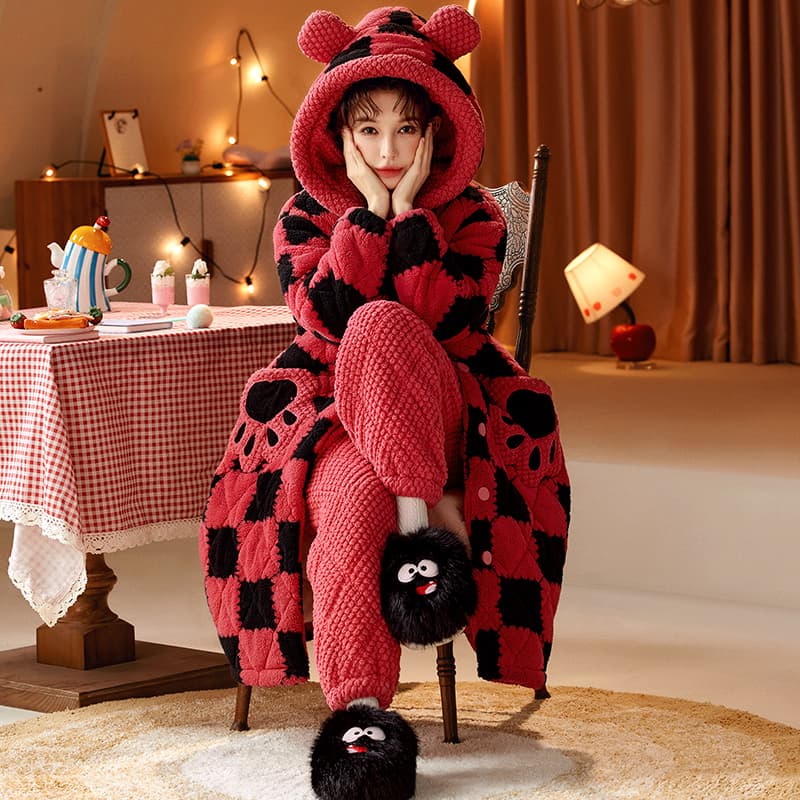 レディース スウェット ふわもこ くまさん パジャマ セットアップ