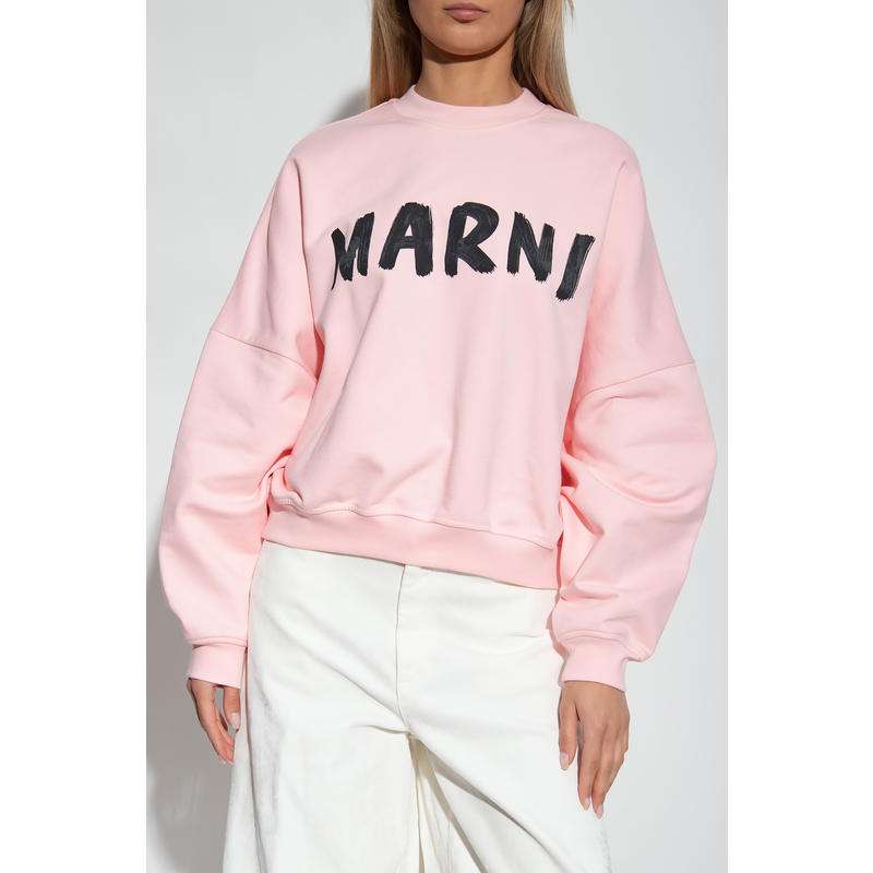 レディース MARNI ロゴプリント オーバーサイズスウェット