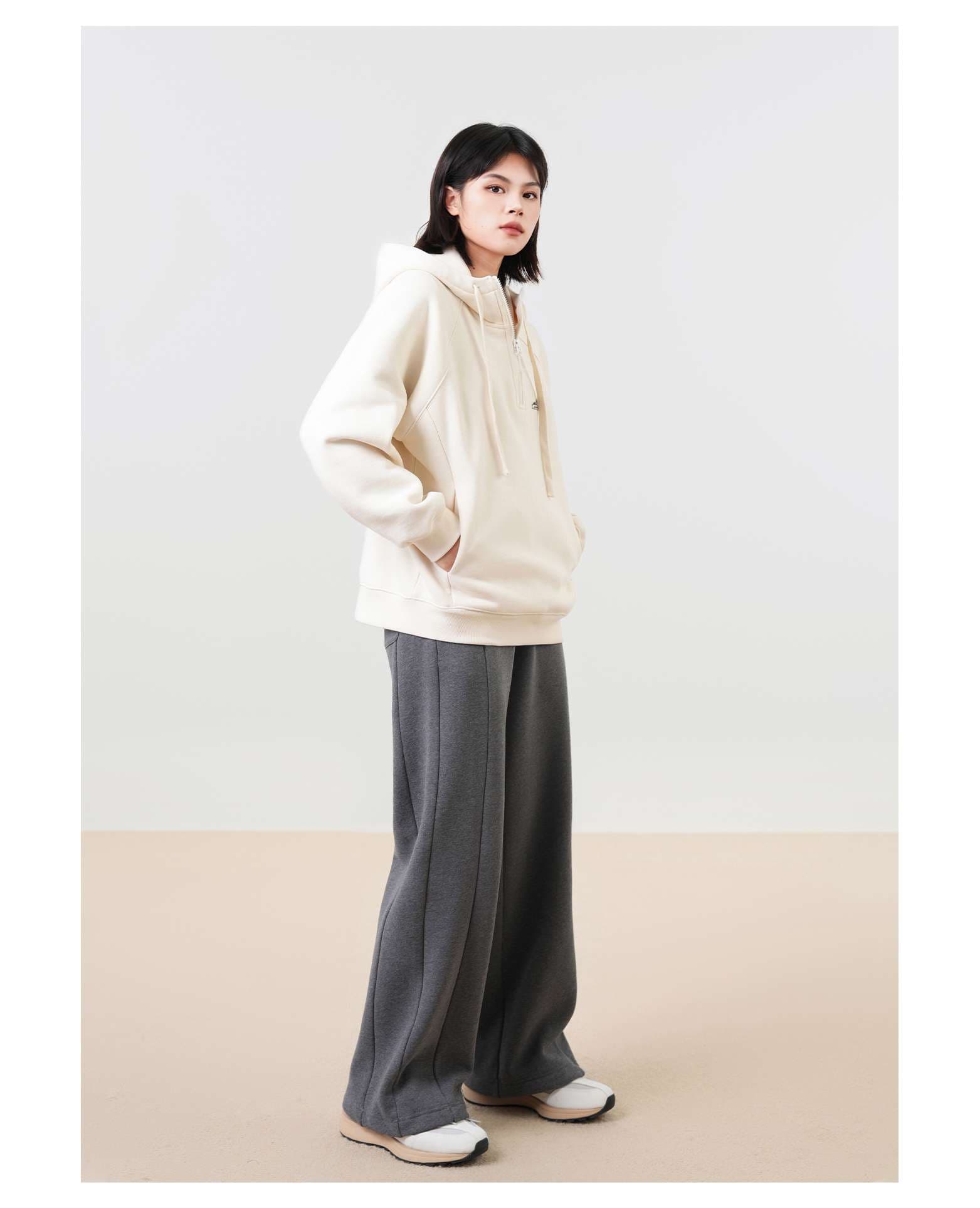 レディース リラックスワイドレッグスウェットパンツ
