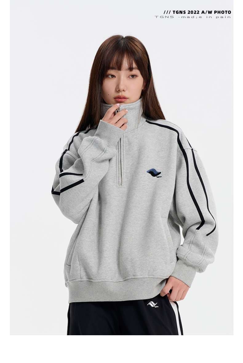 レディース TGNSハーフジップスポーツスウェット