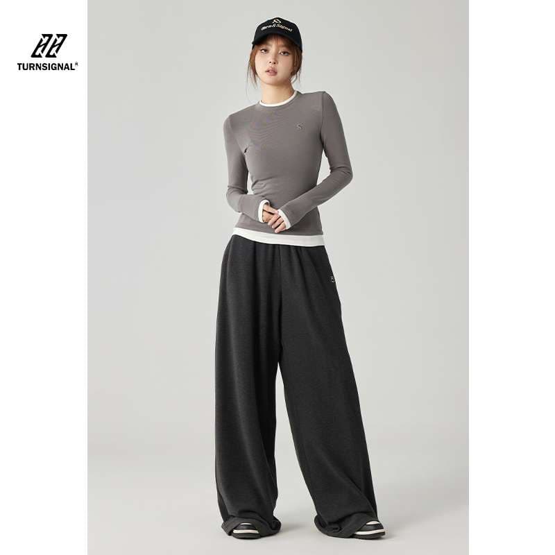 レディース リラックスワイドスウェットパンツ