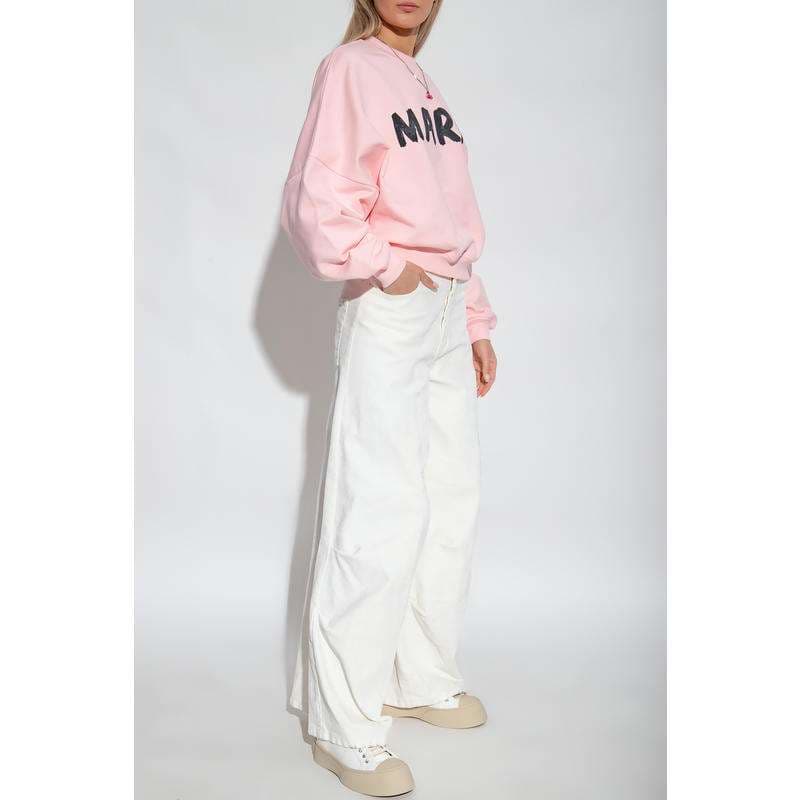 レディース MARNI ロゴプリント オーバーサイズスウェット