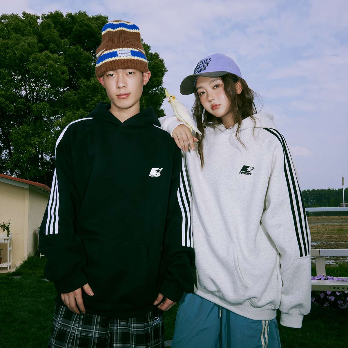 レディース スウェット マルチカラー ストライプ スポーツ パーカー