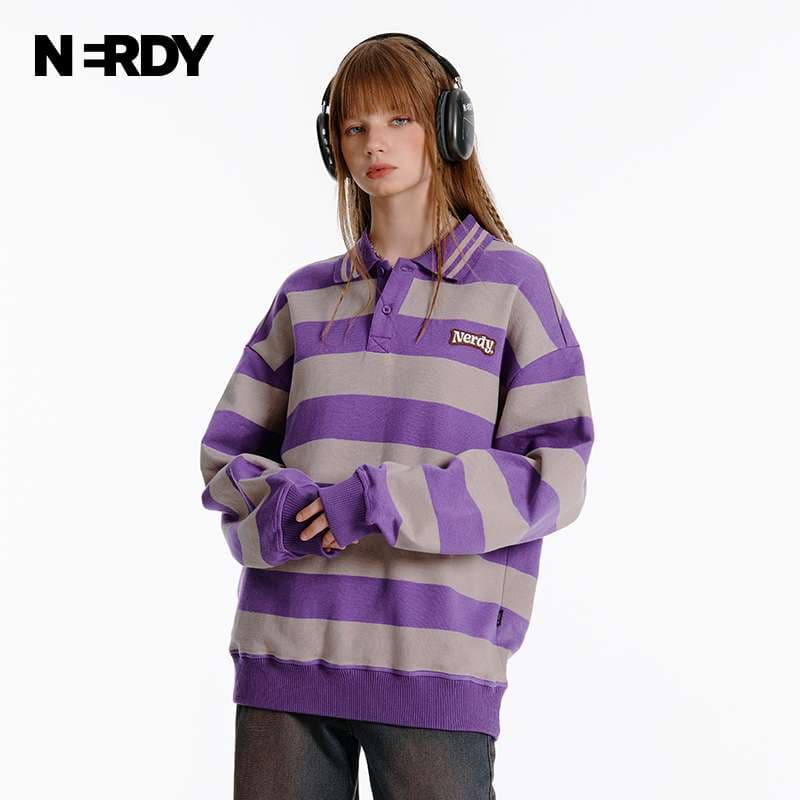 レディース NERDYボーダーポロスウェット