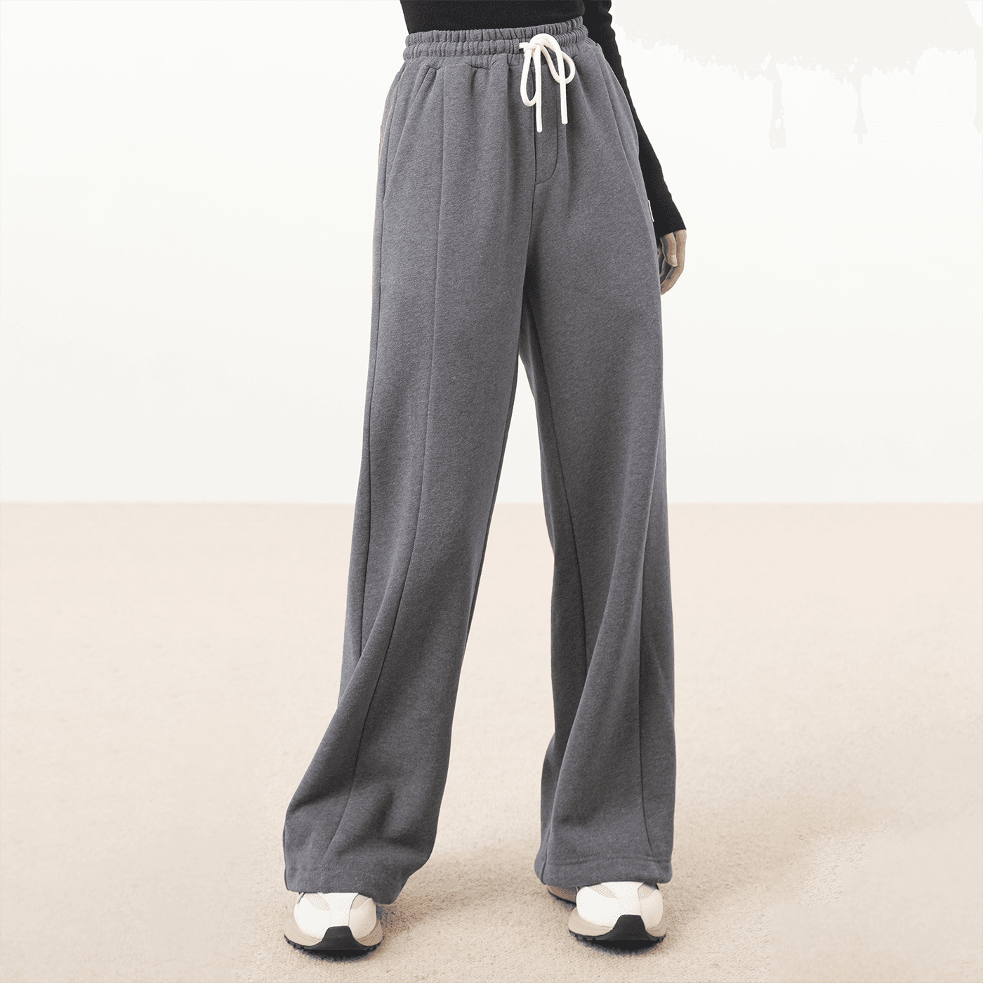 レディース リラックスワイドレッグスウェットパンツ
