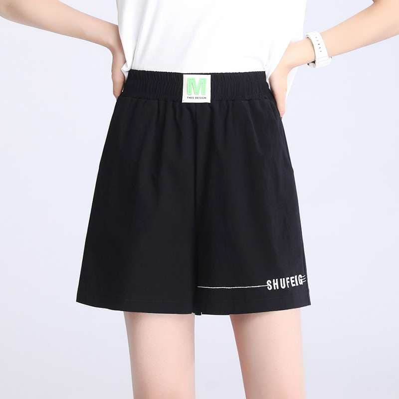 レディース スウェット マルチカラー スポーティ ワイドショートパンツ