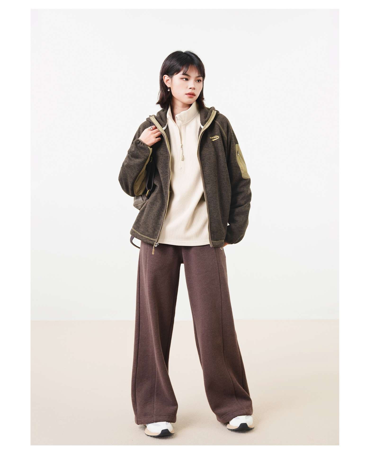 レディース リラックスワイドレッグスウェットパンツ