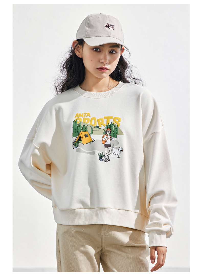 レディース アンタスポーツ アウトドアプリント スウェットシャツ