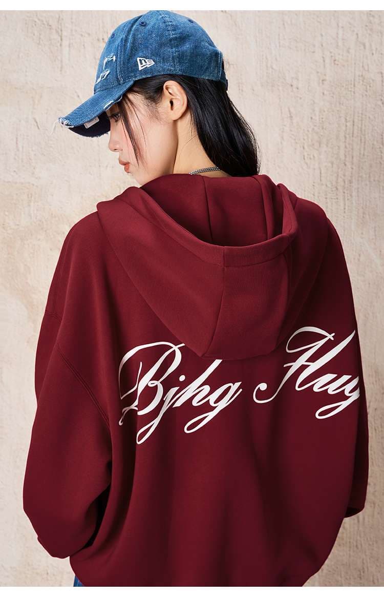 レディース スウェット BJHG オーバーサイズジップアップパーカー
