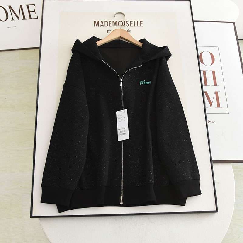 レディース スウェット ゆったりフード付きスポーツブルゾン