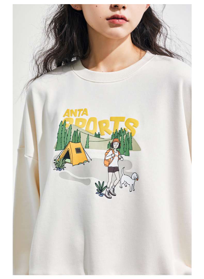 レディース アンタスポーツ アウトドアプリント スウェットシャツ
