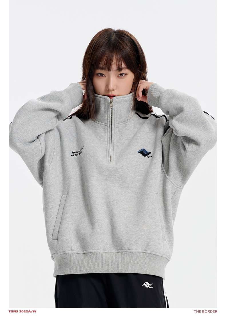 レディース TGNSハーフジップスポーツスウェット