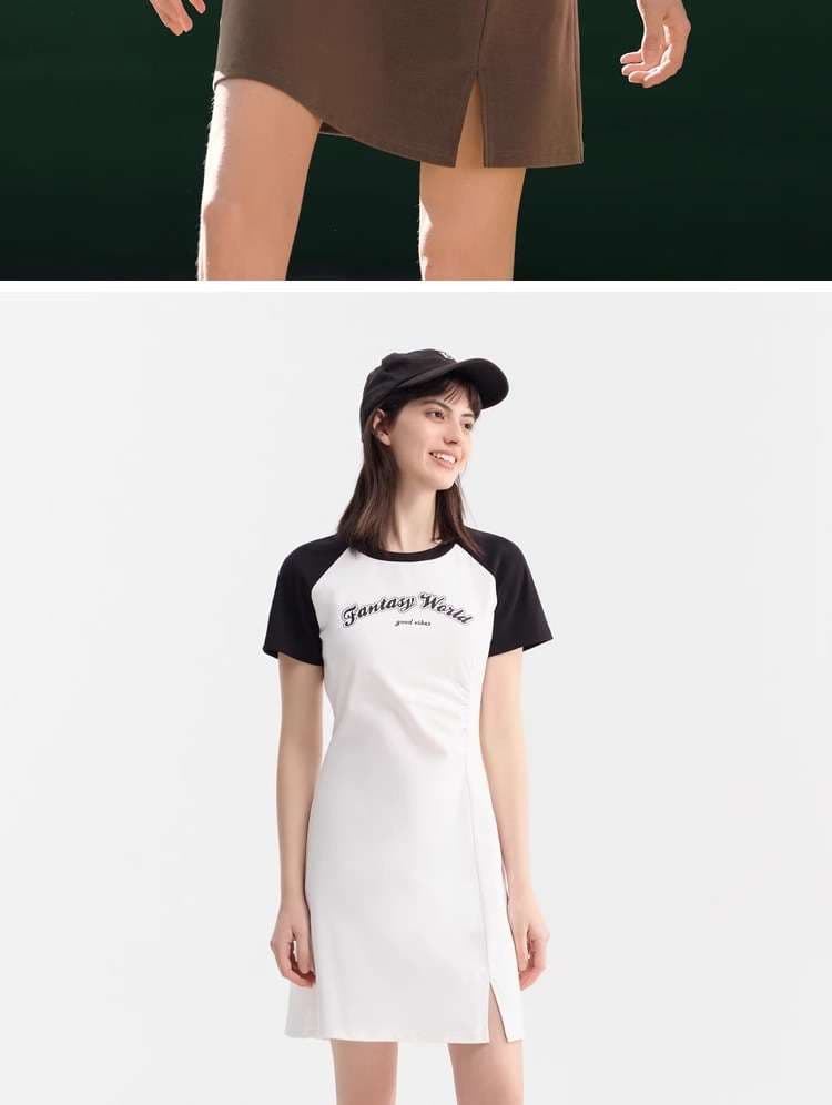 レディース スウェット ファンタジーワールド ラグランTシャツワンピース
