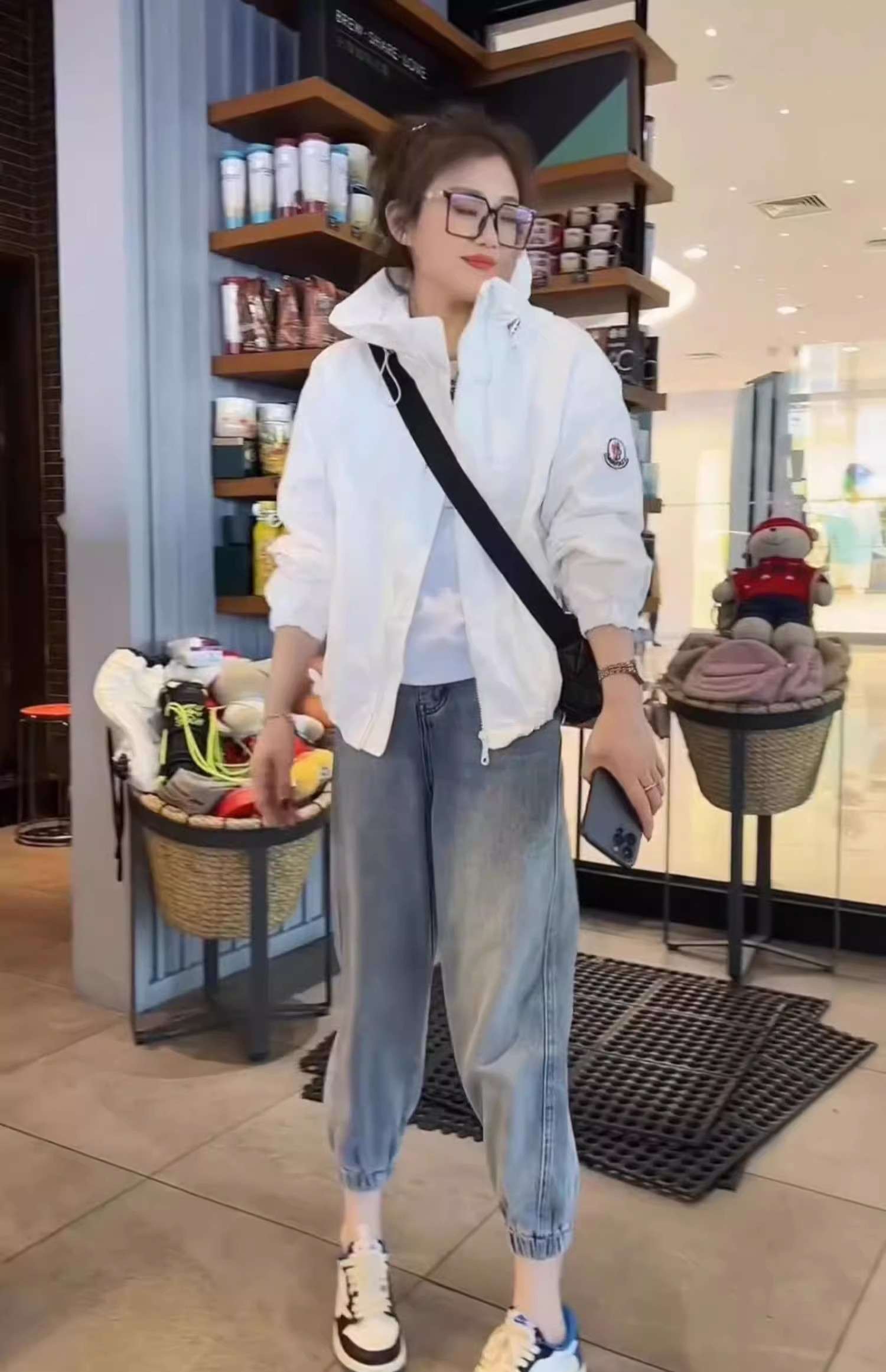 レディース スウェット オーバーサイズ スポーティ ジャケット