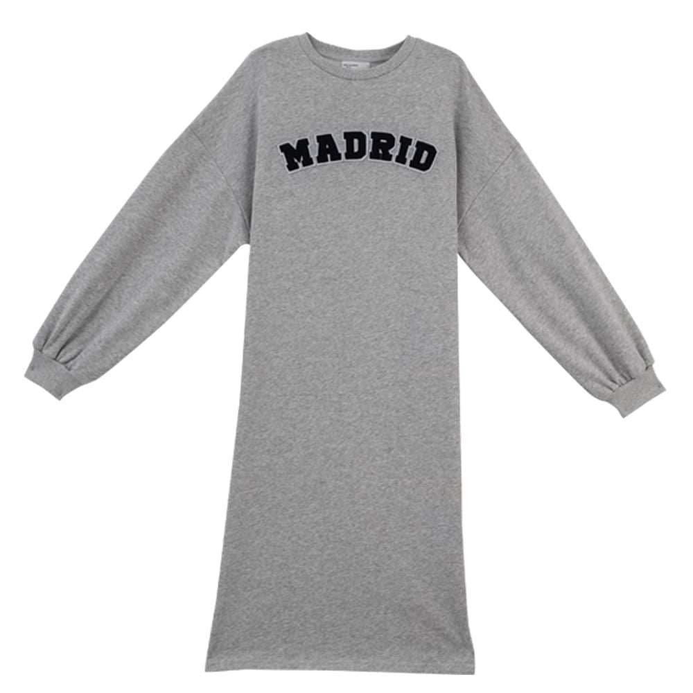 レディース マドリードロゴオーバーサイズスウェットワンピース