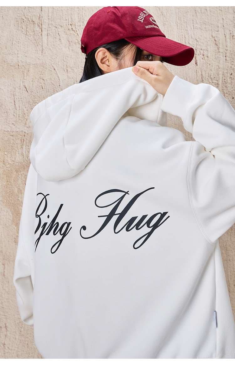 レディース スウェット BJHG オーバーサイズジップアップパーカー