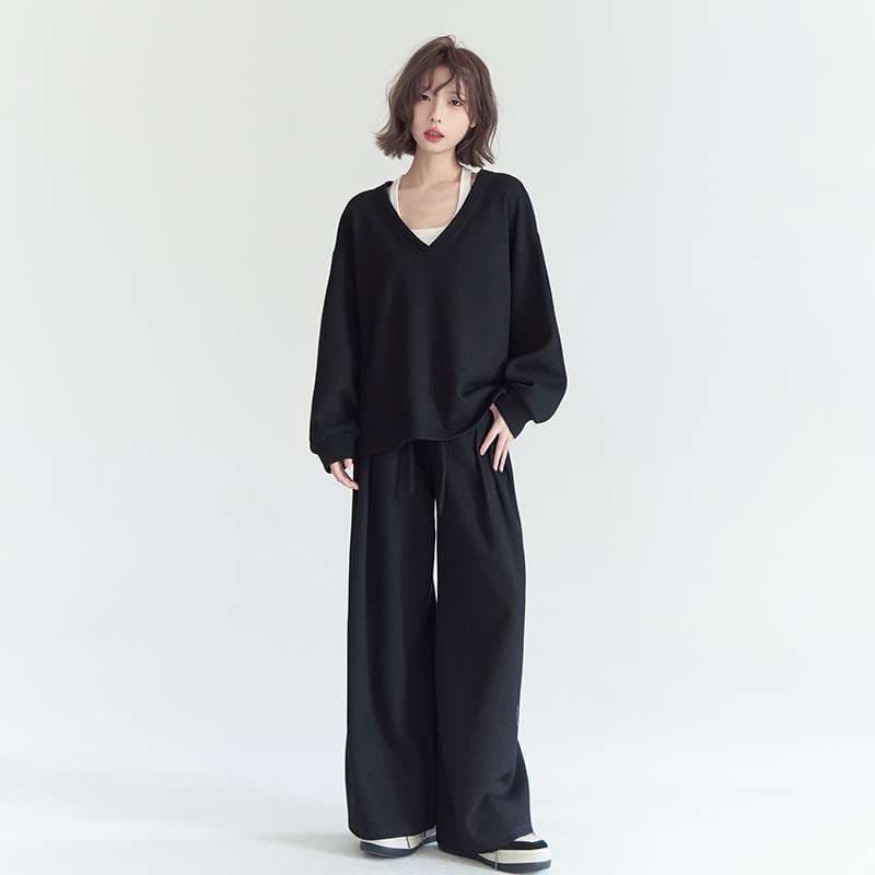 レディース スウェット ゆったりシルエットの上下セット