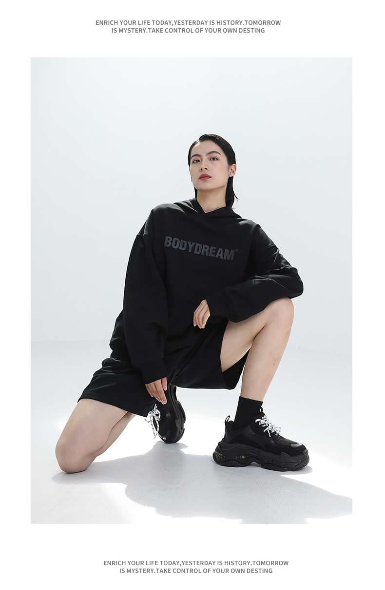 レディース スウェット BODYDREAMオーバーサイズフーディー