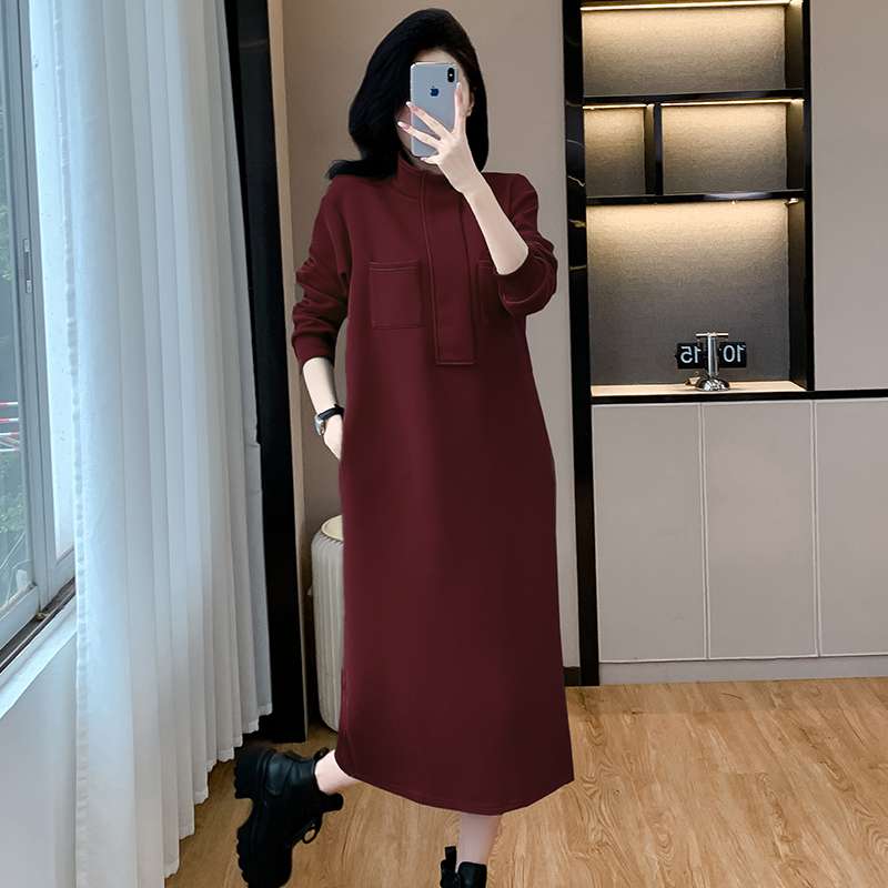 レディース ゆったりスウェットロングワンピース