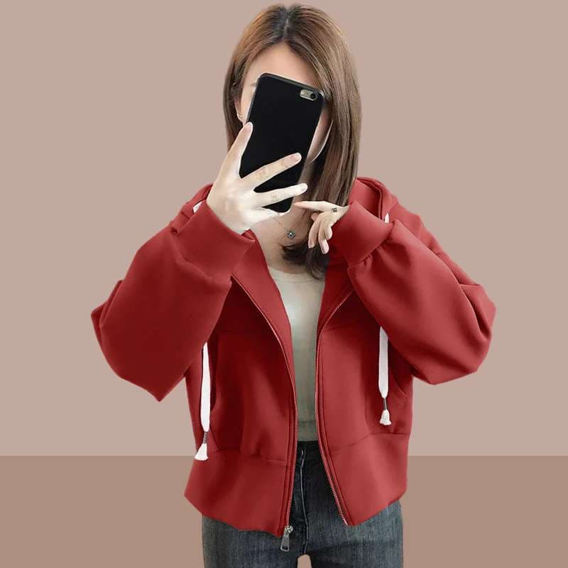 レディース スウェット ゆったりシルエットのジップアップパーカー