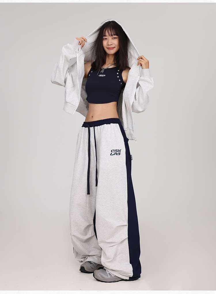 レディース リラックスワイドスウェットパンツ