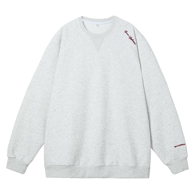 メンズ秋新作厚手丸首スウェット文字刺繍入り全3色