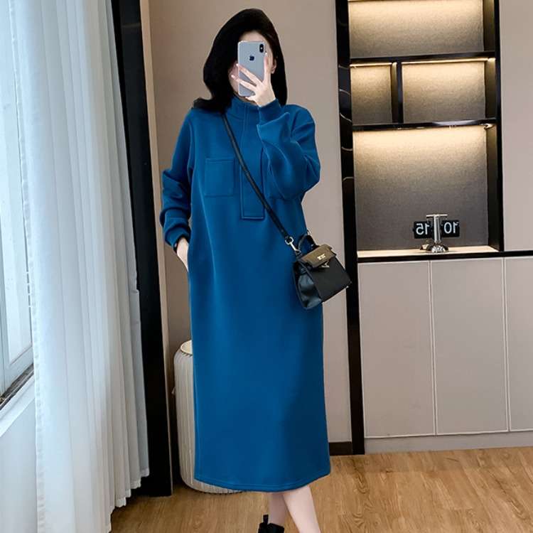 レディース ゆったりスウェットロングワンピース