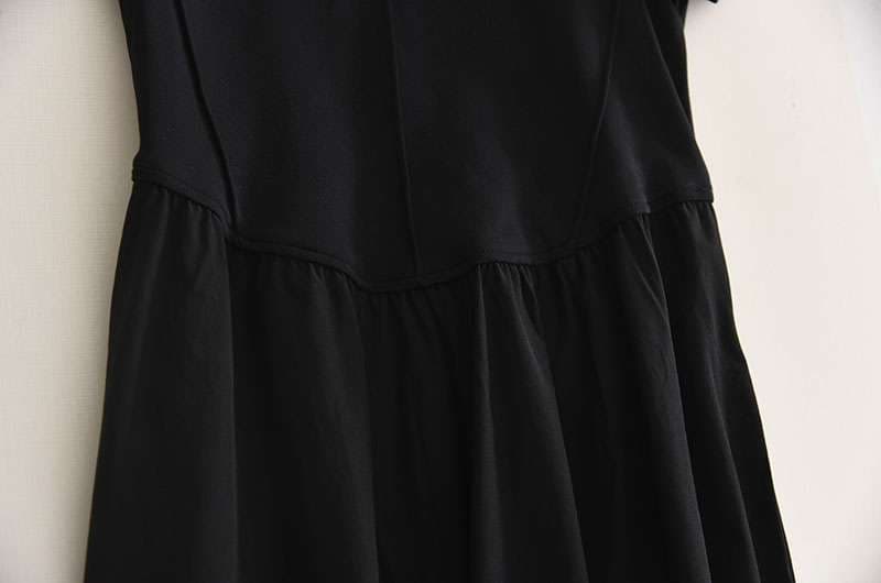 レディース スウェット シンプルエレガント 半袖ロングワンピース