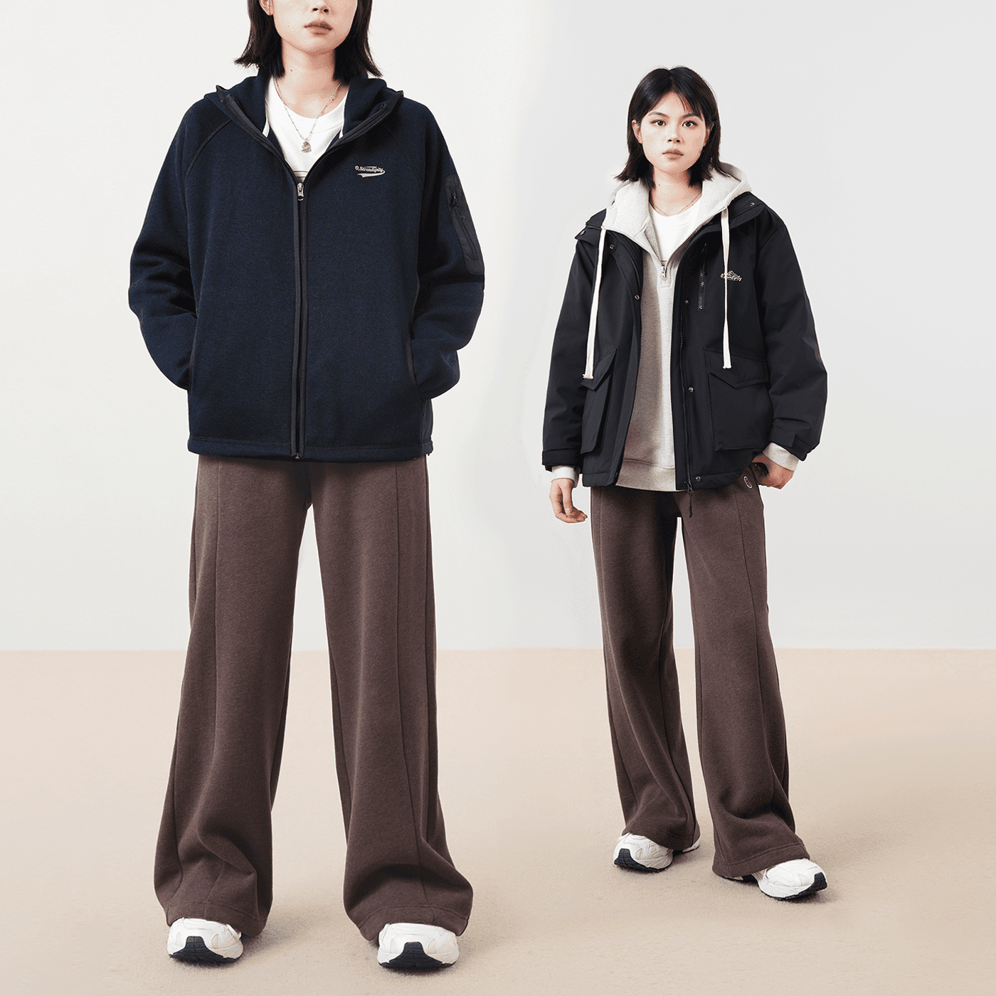 レディース リラックスワイドレッグスウェットパンツ