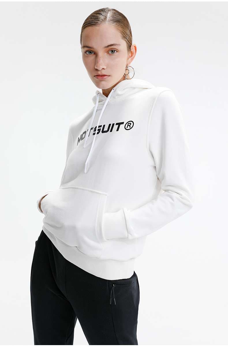 レディース スウェット HOTSUITロゴ入りスポーティーパーカー