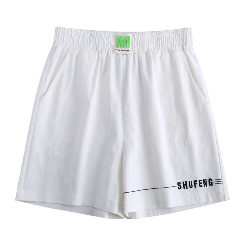 レディース スウェット マルチカラー スポーティ ワイドショートパンツ