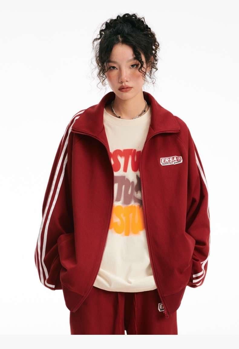 レディース スウェット スポーティーストリート風ジャケット