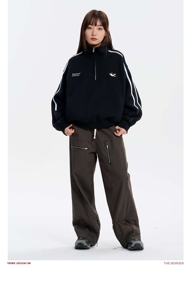 レディース TGNSハーフジップスポーツスウェット