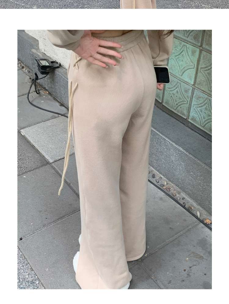 レディース エレガントワイドレッグスウェットパンツ