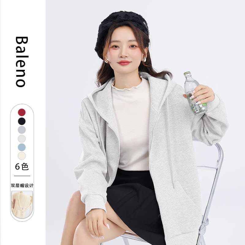 レディース スウェット 快適カジュアル フーディジャケット