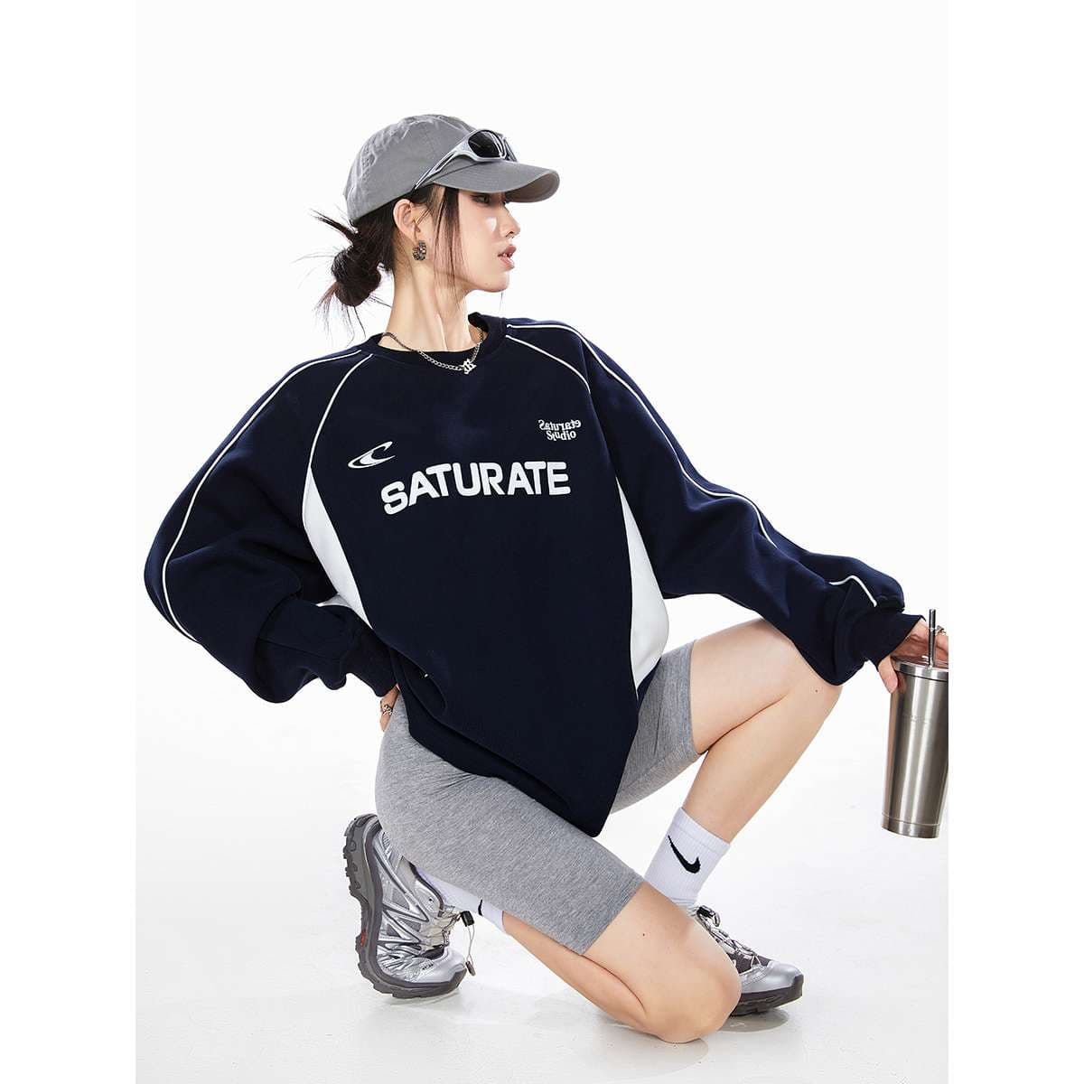 レディース サチュレート オーバーサイズスウェットトップス