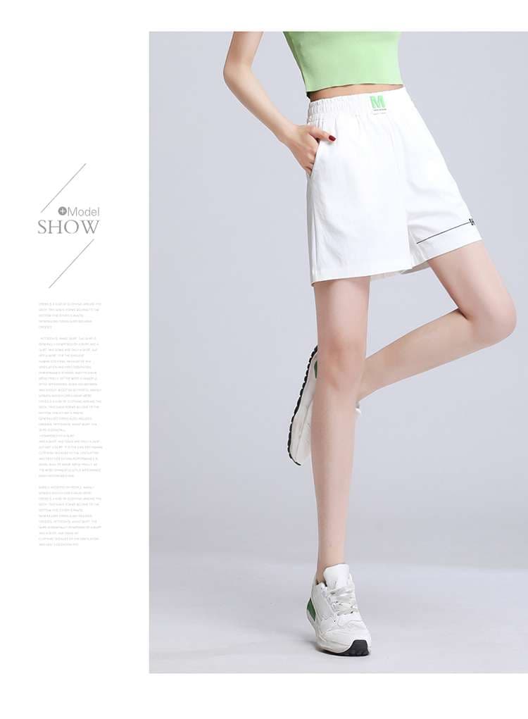 レディース スウェット マルチカラー スポーティ ワイドショートパンツ