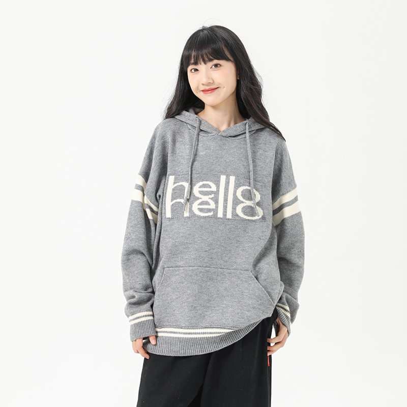 レディース スウェット こんにちはパーカー フリースプルオーバー