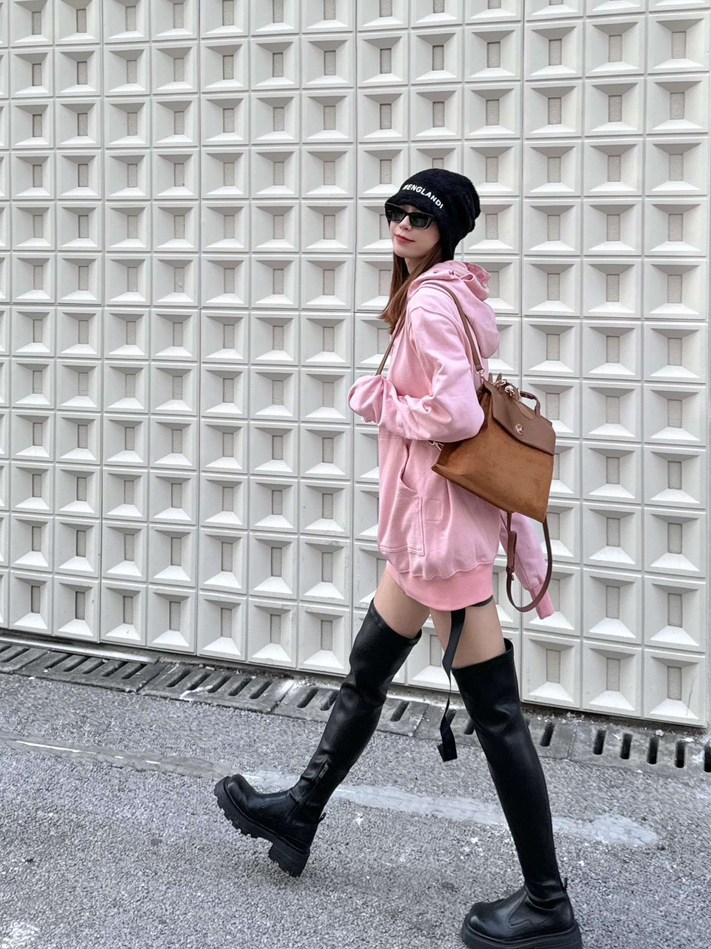 レディース フルジップ高襟フーディー スウェットジャケット