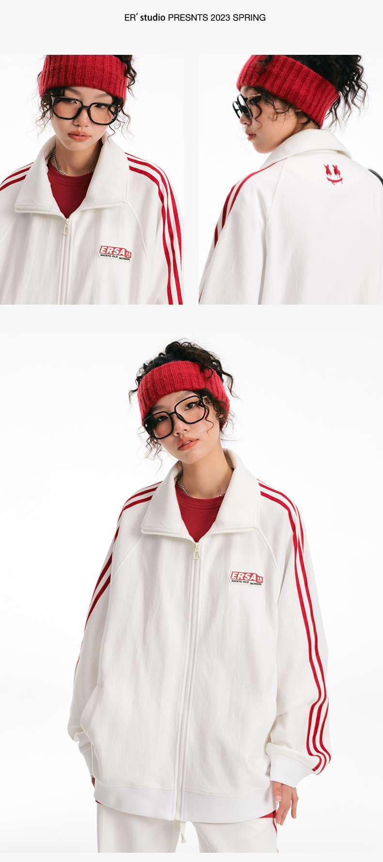 レディース スウェット スポーティーストリート風ジャケット