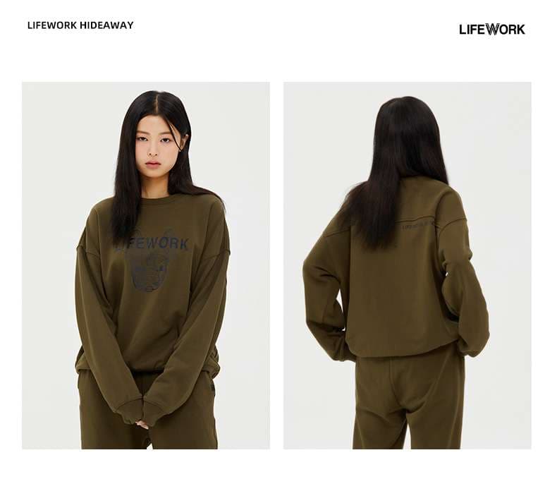 レディース LifeWork フレンチブルドッグロゴスウェット
