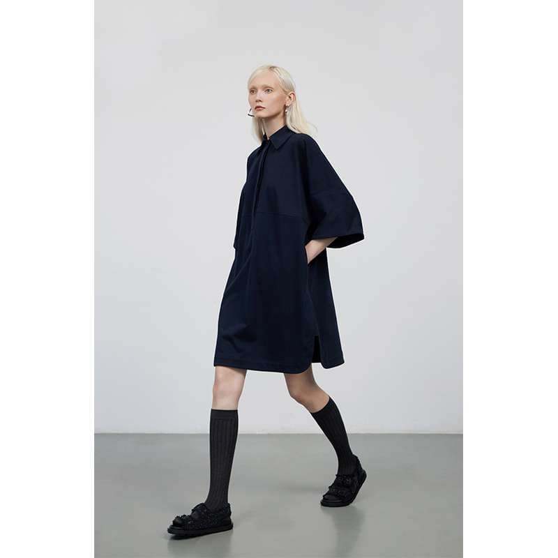 レディース スウェット オーバーサイズ シャツワンピース