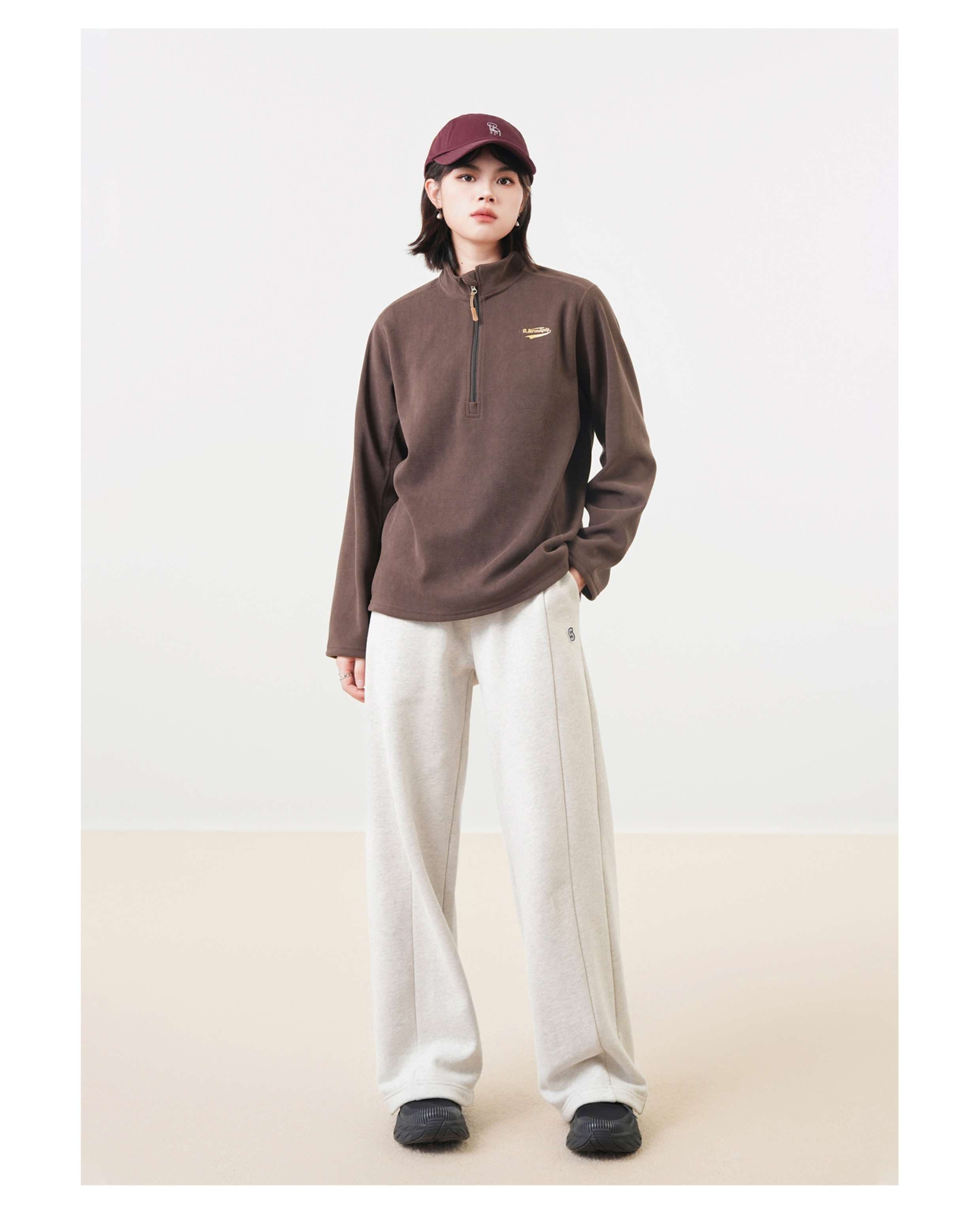 レディース リラックスワイドレッグスウェットパンツ