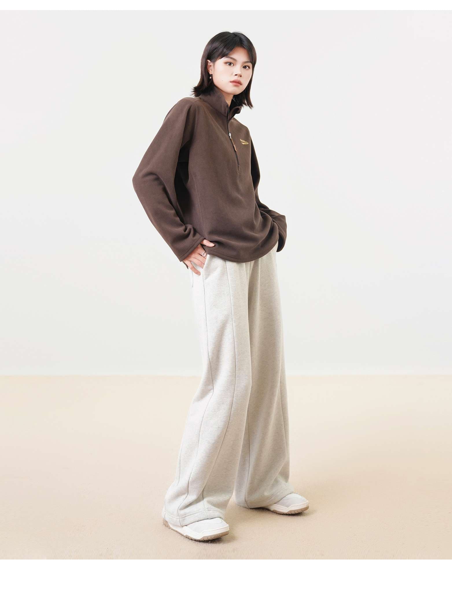 レディース リラックスワイドレッグスウェットパンツ