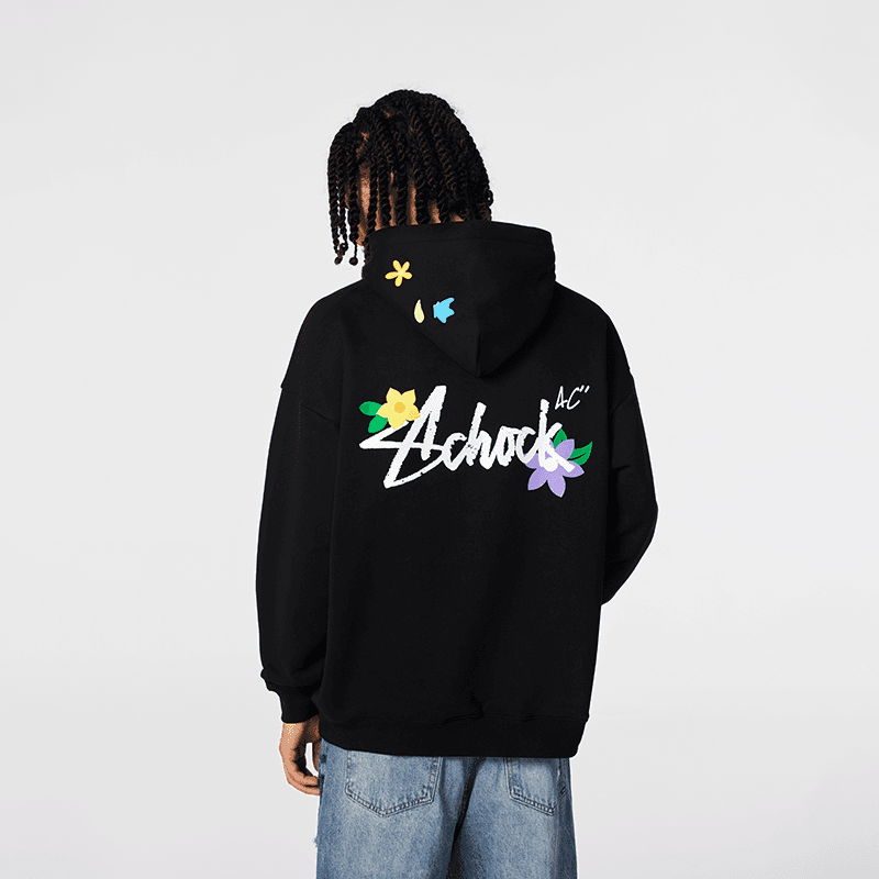 レディース スウェット アシュック フラワーロゴ パーカー